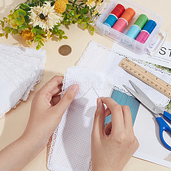 Polyester Lace Aida Cloth Bookmarks for Cross Stitch Making&nbsp;AJEW-WH0248-374