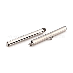 Non-Tarnish 304 Stainless Steel Slide On End Clasp Tubes&nbsp;STAS-C044-08E-P