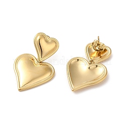 304 Stainless Steel Dangle Stud Earrings&nbsp;EJEW-Z026-03G