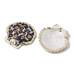 Brass & Natural Shell Pendants&nbsp;SH-CBA27C9-02