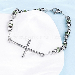 201 Stainless Steel Link Chain Bracelets&nbsp;BJEW-A032-01P-01