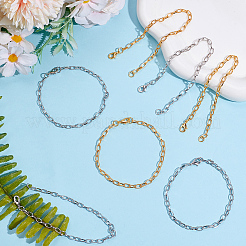 40Pcs 2 Colors Iron Cable Chain Bracelets&nbsp;IFIN-ME0001-12