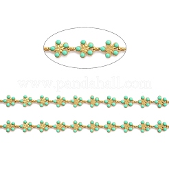Golden Brass Enamel Link Chains&nbsp;CHC-H103-08C-G