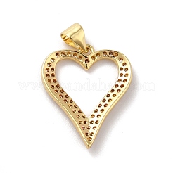 Rack Plating Brass Micro Pave Cubic Zirconia Pendants&nbsp;KK-A160-04G