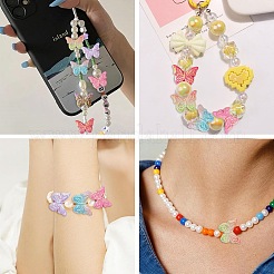 50Pcs 2 Styles UV Plating Acrylic Beads&nbsp;MACR-CJ0002-16