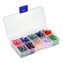 250Pcs 10 Colors Two Tone Transparent Spray Painted Acrylic Beads&nbsp;ACRP-CJ0001-03