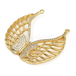 Brass Micro Pave Cubic Zirconia Pendants&nbsp;KK-M322-24G