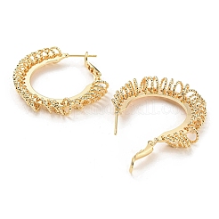 Brass Hoop Earrings&nbsp;EJEW-K264-04G