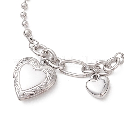 316 Stainless Steel Locket Charms Bracelets&nbsp;BJEW-JB13180