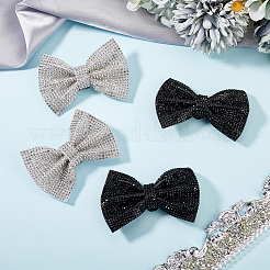 4Pcs 2 Colors Bowknot Detachable Rhinestone Shoe Buckle Clips&nbsp;FIND-GO0002-31