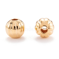 Brass Corrugated Beads&nbsp;KK-F824-027G