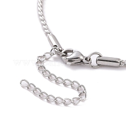 Tarnish Resistant 304 Stainless Steel Serpentine Chain Anklets&nbsp;AJEW-G024-04P