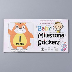 1~12 Months Number Themes Baby Milestone Stickers&nbsp;DIY-H127-B10