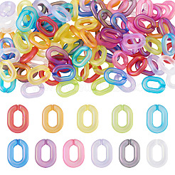 110Pcs 11 Colors Transparent Acrylic Quick Link Connectors&nbsp;OACR-TA0004-56
