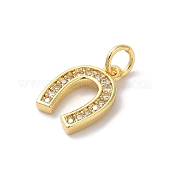 Rack Plating Brass Clear Cubic Zirconia Pendants&nbsp;KK-Z056-18G