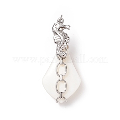 Natural White Shell Pendants&nbsp;SSHEL-C010-04P