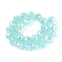 AB Color Plated Imitation Jade Glass Round Beads Strands&nbsp;EGLA-T029-8mm-12J-03