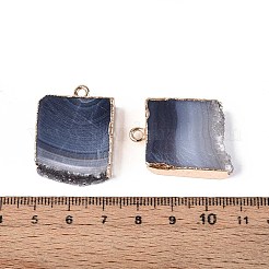Dyed Natural Druzy Agate Pendants&nbsp;G-T142-01