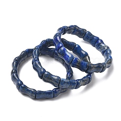 Bamboo Natural Lapis Lazuli Beads Stretch Bracelets for Women Men&nbsp;BJEW-K304-01H
