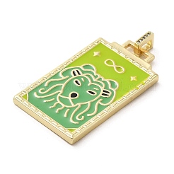 Brass Micro Pave Cubic Zirconia Pendant with Enamel&nbsp;KK-H458-02G-L01