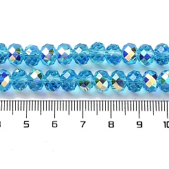 AB Color Plated Transparent Electroplate Beads Strands&nbsp;EGLA-H104-06H