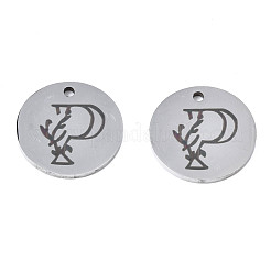 Non-Tarnish 304 Stainless Steel Charms&nbsp;STAS-T059-26P-P