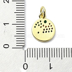 Brass Micro Pave Colorful Cubic Zirconia Pendants&nbsp;KK-H475-18G-04