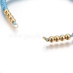 Nylon Cord Braided Bead Bracelets Making&nbsp;BJEW-F360-F17