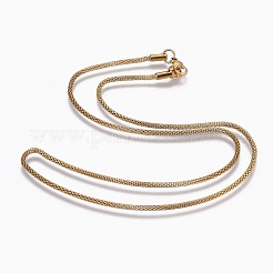 304 Stainless Steel Mesh Chain Necklaces&nbsp;NJEW-L167-03C-G