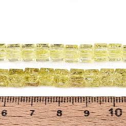 Crackle Transparent Glass Beads Strands&nbsp;GLAA-N062-6mm-05