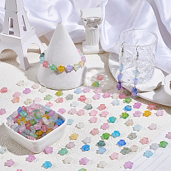 600Pcs 2 Colors Frosted Acrylic Charms&nbsp;OACR-PA0001-35