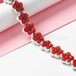 Handmade Porcelain Flower Beads Strands&nbsp;PORC-F003-01E