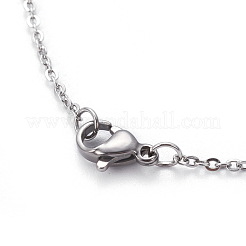 Non-Tarnish 304 Stainless Steel Pendant Necklaces&nbsp;NJEW-E141-29P
