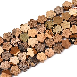 Natural Picture Jasper Beads Strands&nbsp;G-N257-24A-08