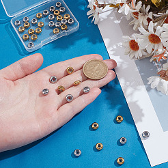40Pcs 2 Styles Stainless Steel Beads&nbsp;STAS-ME0002-45