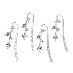 Tree & Leaf Alloy Pendants Bookmark&nbsp;AJEW-JK00395