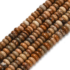 Natural Picture Jasper Beads Strands&nbsp;G-L635-A18-4x2mm