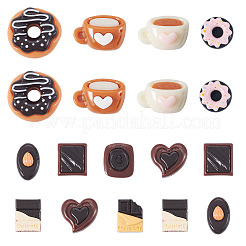 50Pcs 5 Styles Opaque Resin Imitation Food Cabochons&nbsp;CRES-TA0001-57