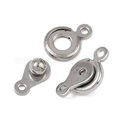 304 Stainless Steel Snap Clasps&nbsp;X-STAS-K311-03P