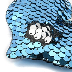 PVC Reflective Sequin Heart Pendant Keychain&nbsp;KEYC-L033-01P-07