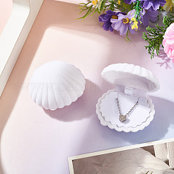 Shell Shaped Velvet Jewelry Storage Boxes&nbsp;VBOX-TADJ0001-02B