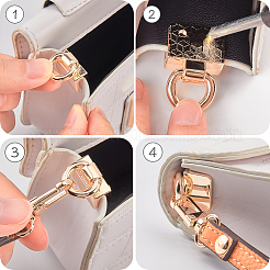 6Pcs Zinc Alloy Bag Buckles&nbsp;FIND-GF0006-89B