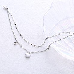 Double Heart Hand Chain for Women Elegant French Style Delicate Jewelry Gift&nbsp;NG1194