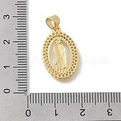 Brass Micro Pave Cubic Zirconia Pendants&nbsp;KK-D431-040G