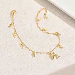 Brass Dolphin Fish Charm Anklets for Women&nbsp;PZ0195