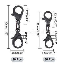 50Pcs 2 Styles Alloy Double Lobster Claw Clasps&nbsp;FIND-NB0004-74