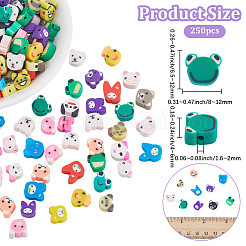250Pcs Handmade Polymer Clay Beads&nbsp;CLAY-PA0001-23