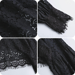 Detachable Polyester Bridal Lace Shawls&nbsp;AJEW-WH20020-200B