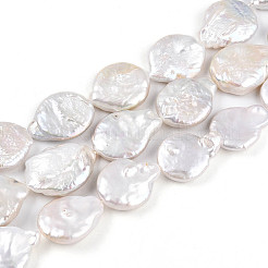 Natural Nucleate Keshi Pearl Beads Strands&nbsp;PEAR-S018-03H