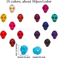 15 Colors Dyed Synthetic Turquoise Beads&nbsp;G-GA0001-02